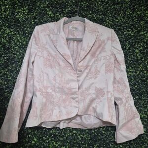 Talbots Pastel Pink Patterned Blazer